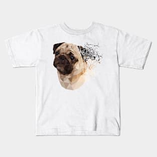 Pug Shattered Designer T-Shirt for Dog Lovers Kids T-Shirt